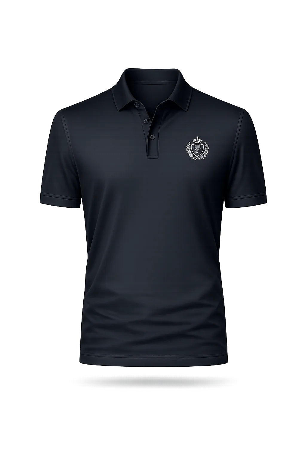 Black Polo with Crest