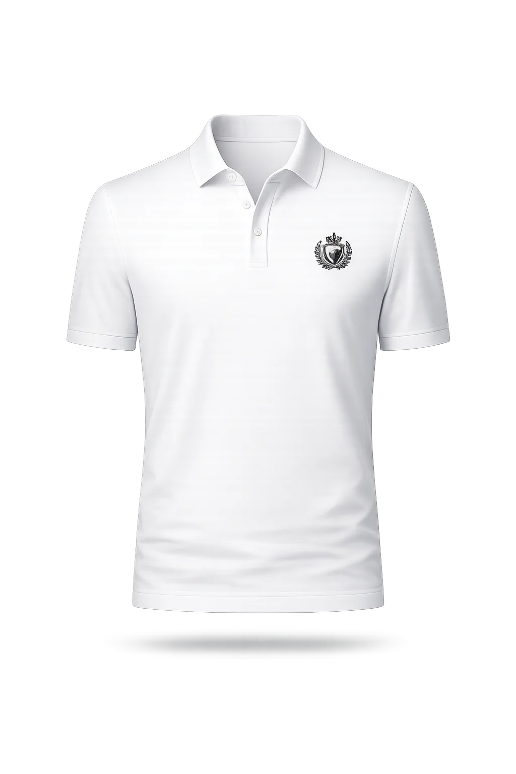 White Polo with Crest