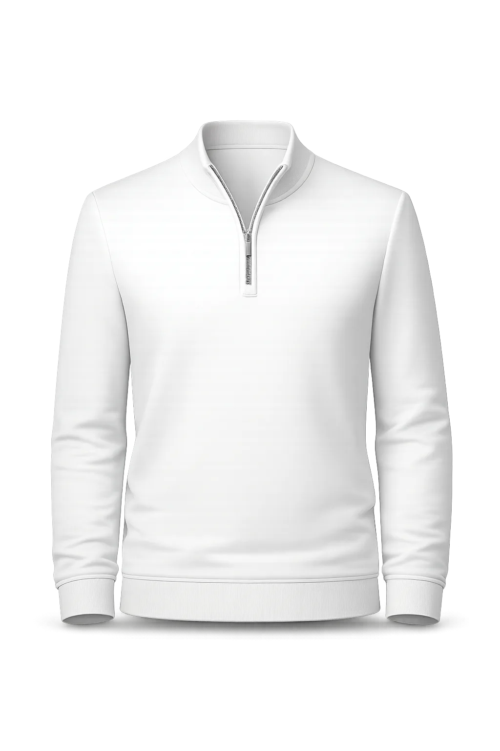 White Quarter Zip